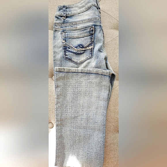 🌟 NWOT Lei Juniors Rare Vintage Light Wash Blue Gray Boot Cut Jeans Size 7🌟 - Picture 10 of 10